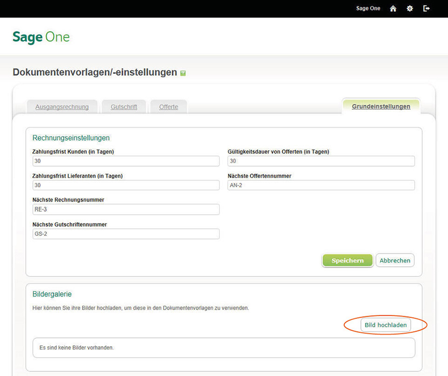 Sage One Logo Upload